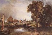 John Constable Dedham Lock and Mill (mk09) oil painting artist
